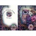 DUTCH LADY DESIGNS GREETING CARD Purple Owl